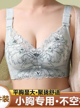 侨樱琪（2件装）内衣女加厚小胸聚拢文胸透气侧收副乳无钢圈胸罩