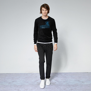 舒适百搭简约纯色休闲长裤 复古拼接休闲裤 NAMAN春夏男士 DAVID