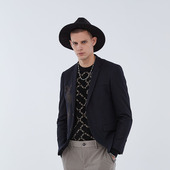 DAVID 外套春夏 休闲西服小西装 NAMAN刺绣绵羊毛复古时尚 西装