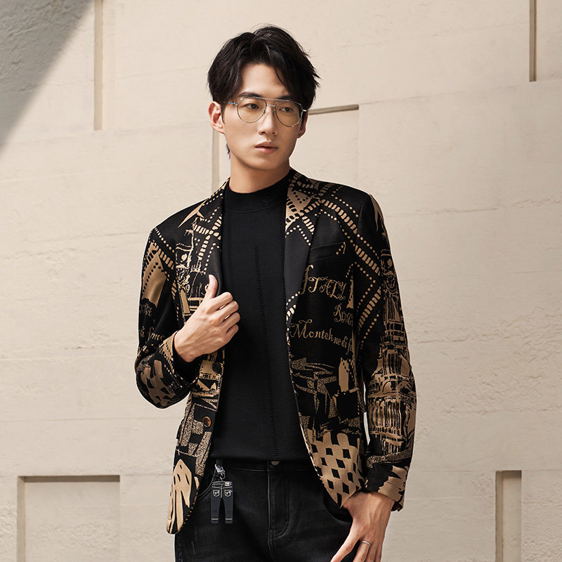 DAVID NAMAN【意式轻奢】秋季新品时尚老钱风休闲西服外套男上衣