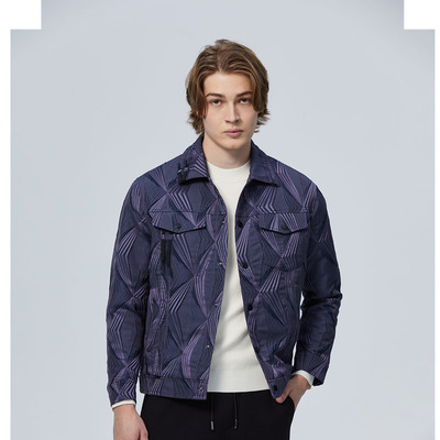 男士翻领短款棉服外套