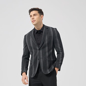 NAMAN 绵羊毛 春夏新款 DAVID 商务休闲竖纹高级感男士 西服外套