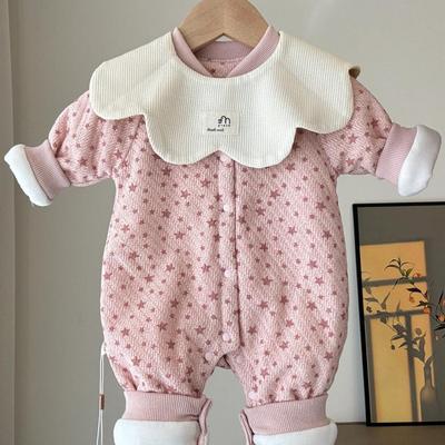 150g夹棉婴儿连体衣a类棉服无骨