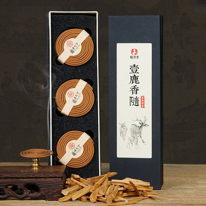 福澤天下禅悦六味盘香檀香沉香龙涎居家熏香配香插2小时120盘