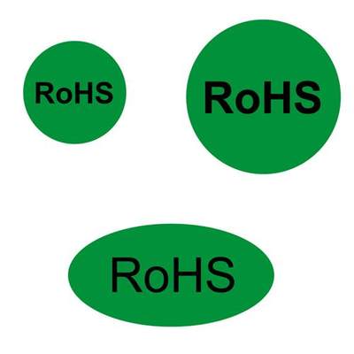 供应警示语圆形椭圆形RoHS标签警告语环保不干胶 贴纸标贴