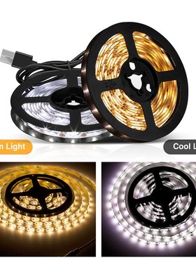 USB灯带le2835灯条5V电视背景单色灯带楼梯橱柜卧室衣柜灯带