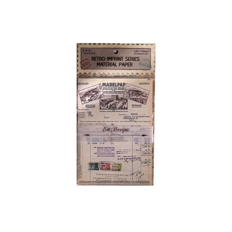 复古印记系列纸手账IY拼贴装饰打底做旧英文报纸素材纸