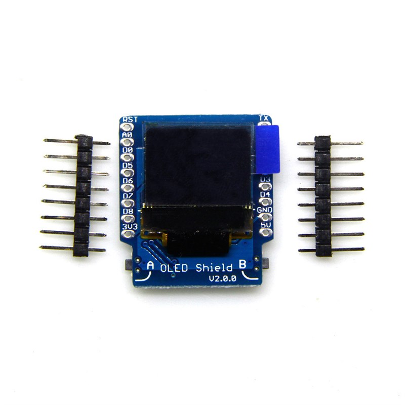 1 mini 迷你OLE底座V2.0.0 0.66寸64X48 IIC I2C两个按钮