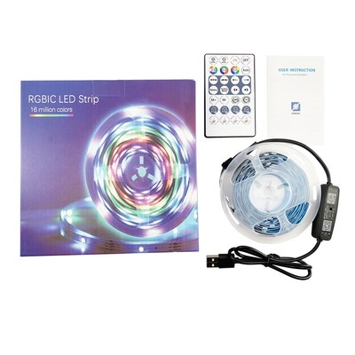 5V USB 幻彩灯带1-30米蓝牙APP跑马灯5050 2835 RB