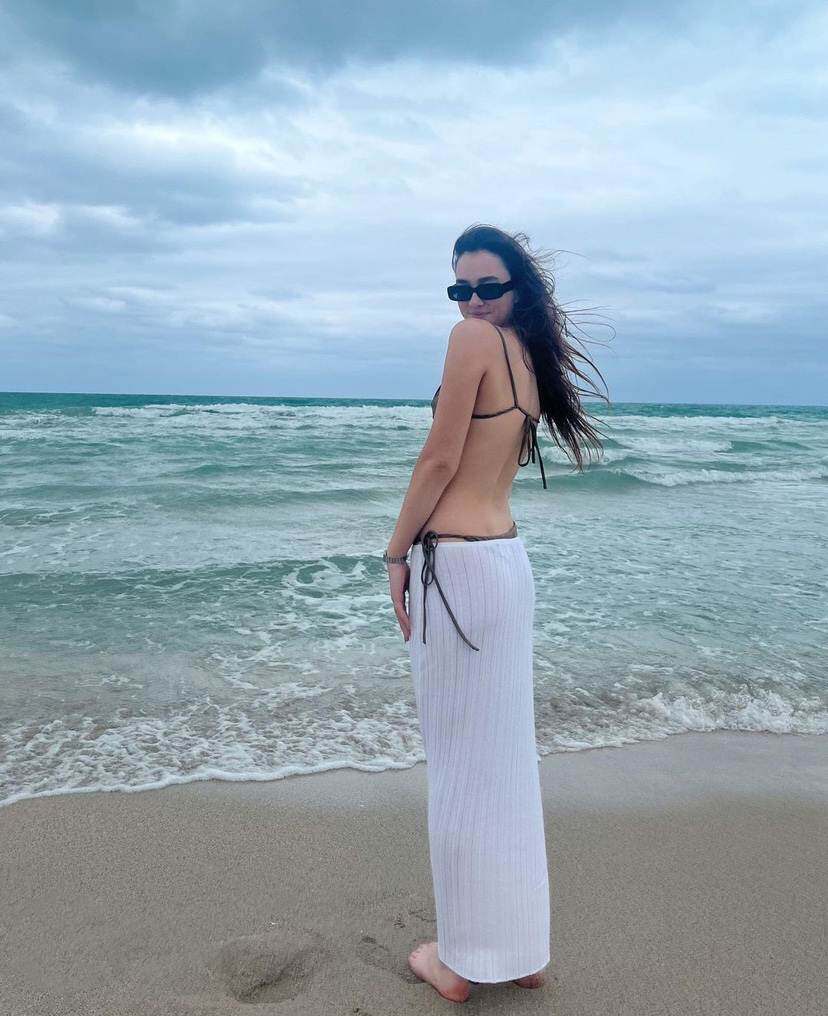 欧美时尚经典女装针织长款拖地两穿白色半身裙可做连衣裙高妹裙子