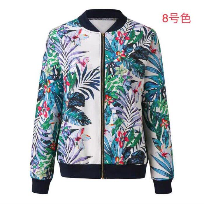 秋季新品花色印花拉链长