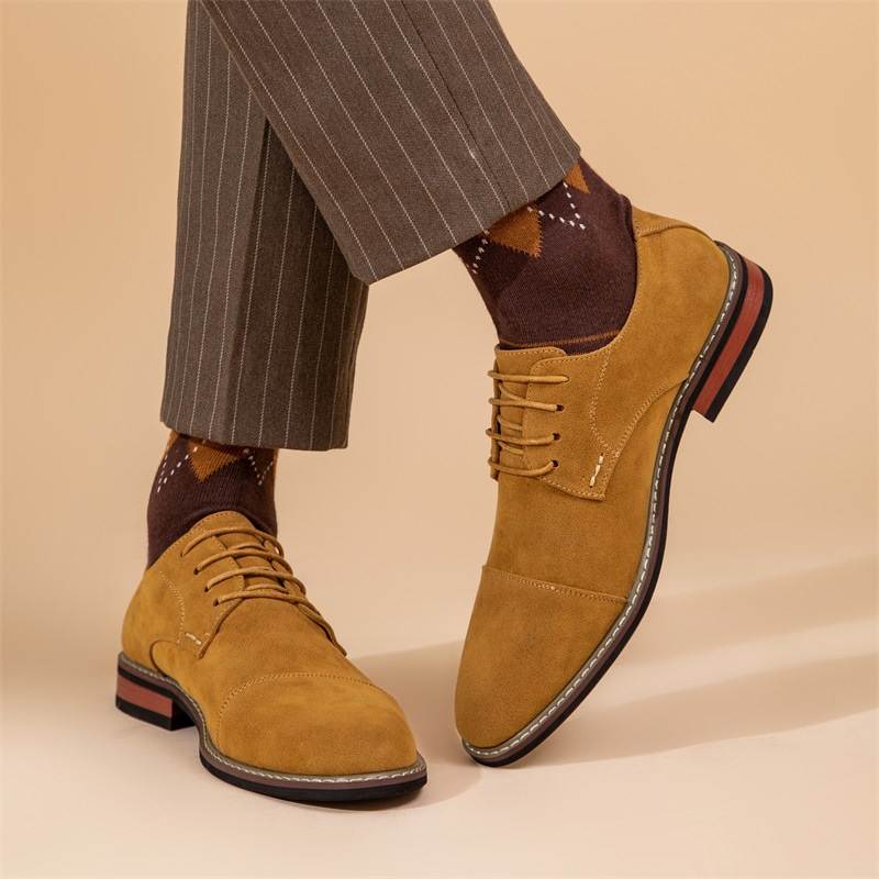Men Leather Dress Shoes Desert Derbys Plus Size 男士沙漠皮鞋