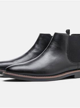 40~46 men chelsea boots fashion leather shoes 男士切尔西皮靴