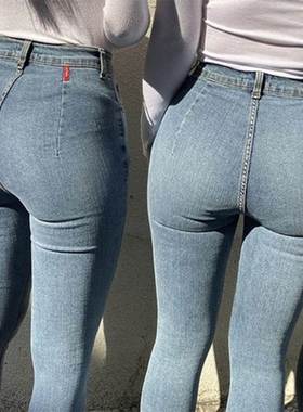 2022 high waist women jeans ladies pencil casual pants 女裤