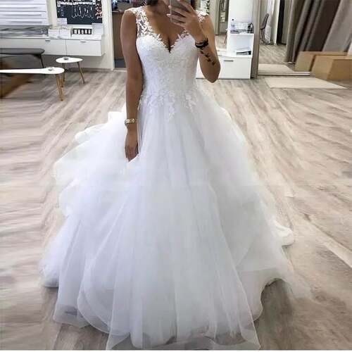 Ball Gown Wedding Dress White Customize Bride Gowns 定做婚纱