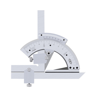 申菱万向角度尺0 320度量角器半圆高精度不锈钢多功能角度测量仪