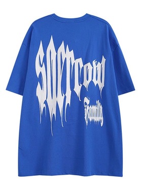 精梳棉重工嘻哈字母印花款宽松短袖T恤上衣women clothes2025新款