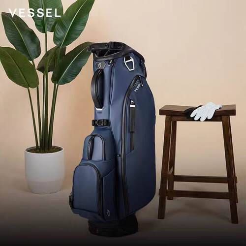 VESSEL高尔夫球包男Player V蓝色golfbag支架包女轻奢8.5寸6格