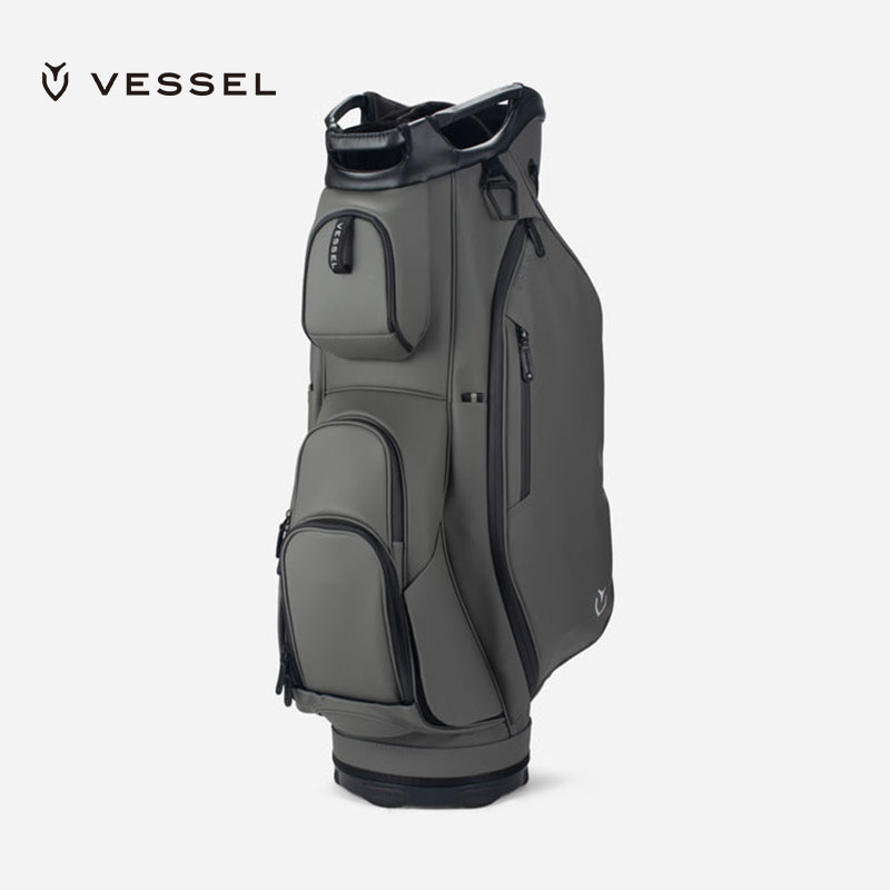 VESSEL高尔夫球包皮面防泼水球车专用袋独立推杆孔车载包标准9寸