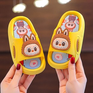 拉布布儿童拖鞋夏季男女童卡通软底防滑小孩居家室内洗澡浴室户外