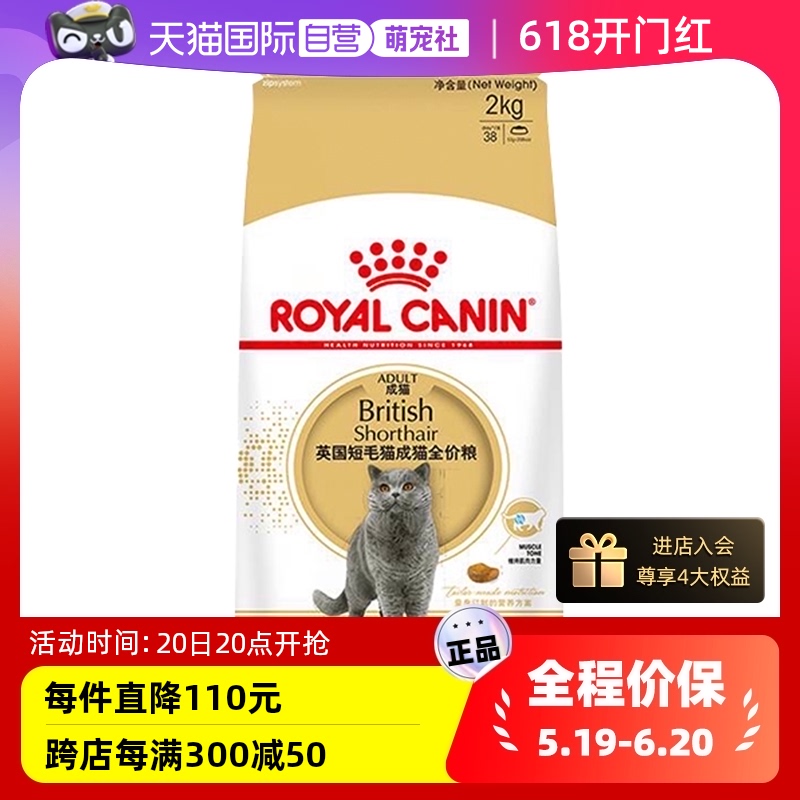 【自营】法国皇家英国短毛猫成猫粮2kg BS34猫主粮金银渐层蓝猫 宠物/宠物食品及用品 猫全价膨化粮 原图主图