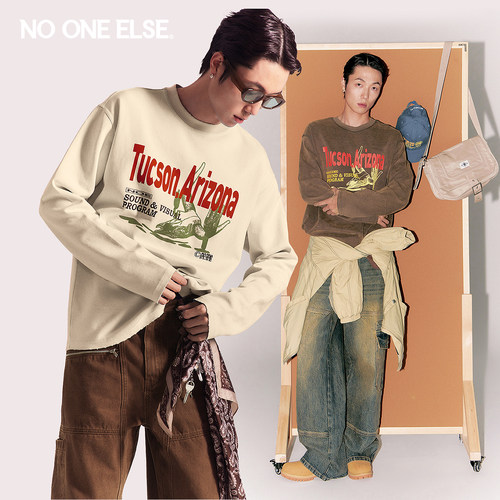 NOONEELSE西部字母印花T恤