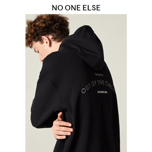 NOONEELSE假两件拼接卫衣