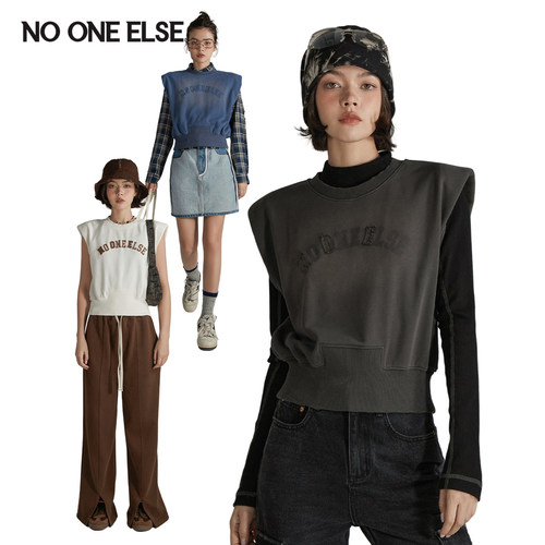 NOONEELSE贴布字母背心