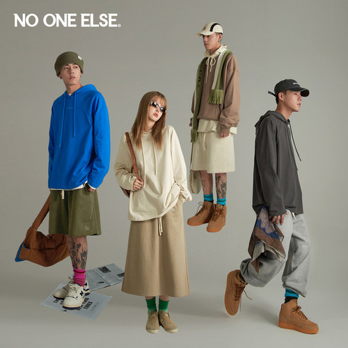 连帽长袖T恤nooneelse