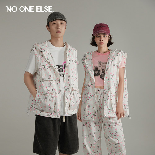 连帽七夕系列马夹nooneelse