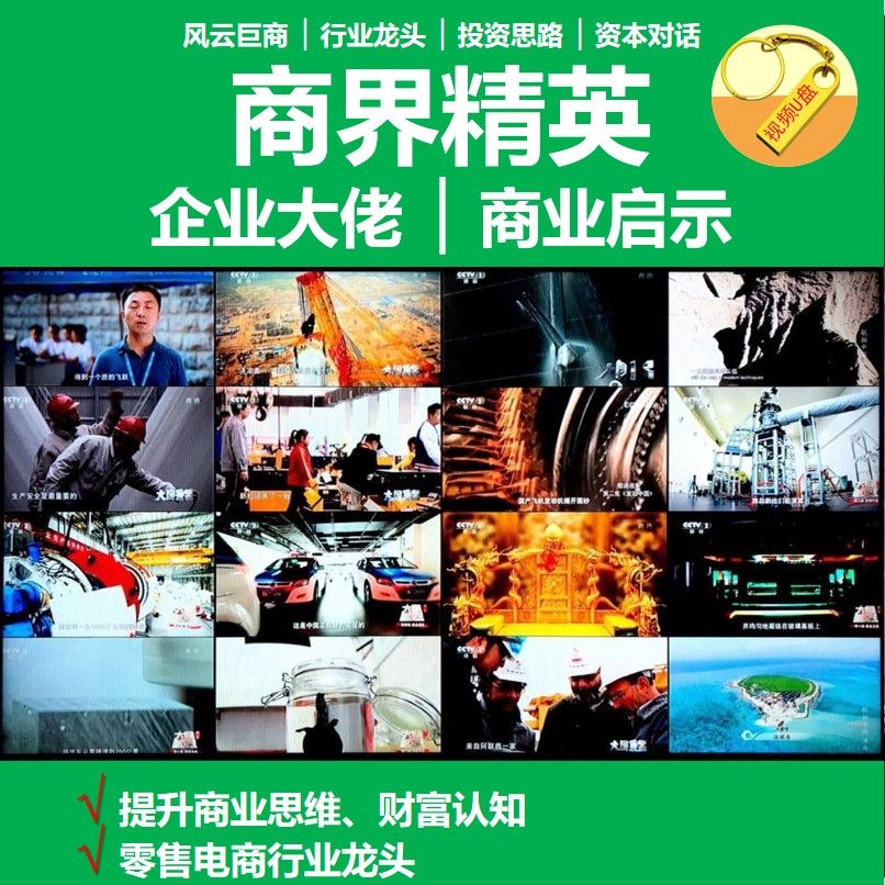 商界精英U盘学习行业龙头企业大佬的商业思维提升财富认知MP4视频