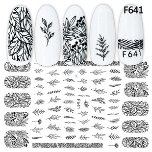 3D Nail Sticker Cool English Letter Nail Art Decorations