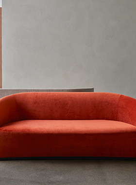 北欧丹麦AUDO Tearoom茶室系列天鹅绒虎纹单人多人沙发定制