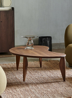 Ferm LIVING Feve Coffee Table胡桃木实木咖啡桌/茶几 北欧