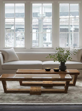 法式liaigre rocco老钱风中古诧寂风可拆洗亚麻布艺羽绒三人沙发