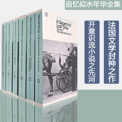 【现货】In Search of Lost Time 6 Volumes 追忆似水年华全6册 Marcel Proust 普鲁斯特创 意识流小说先河 正版进口 英文原版书