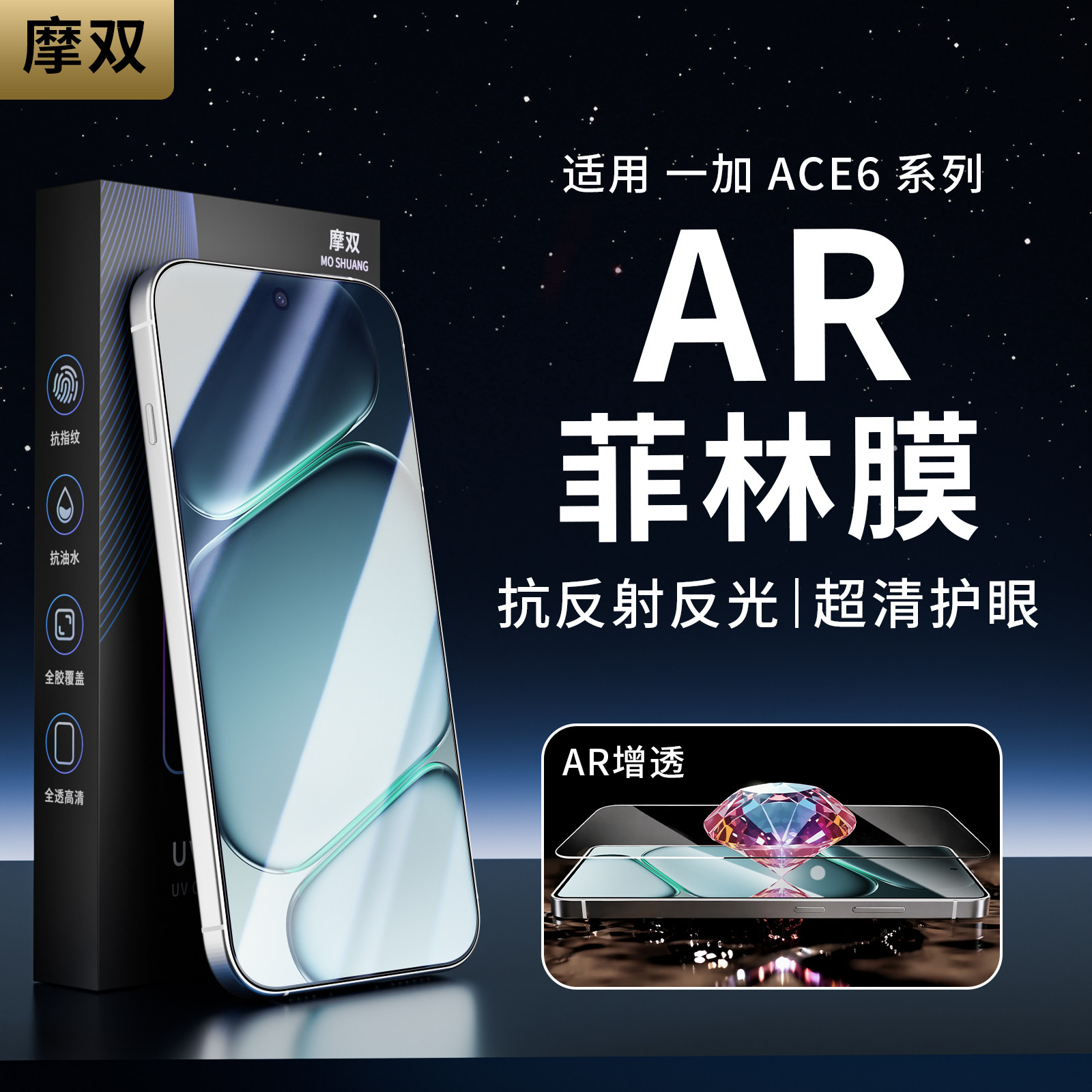 摩双适用一加ACE6增透AR膜防反光图片
