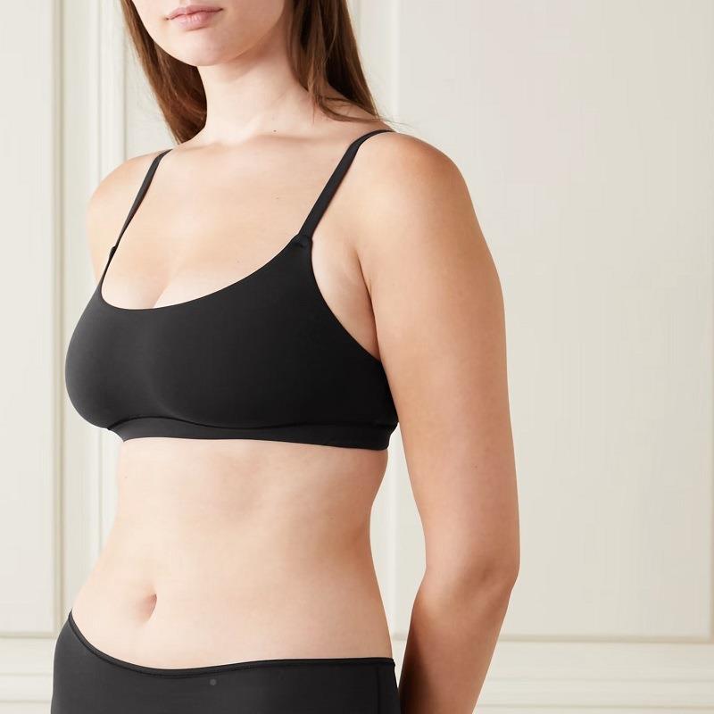 Skim卡戴S无痕衣女薄款文胸无钢SNJ圈弹力柔罩软领背心式文圆胸内