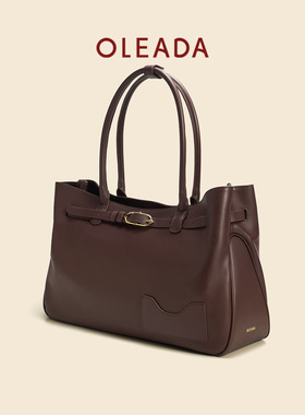 OLEADA灯塔托特包新款大容量商务通勤出差包高级感手提单肩包女