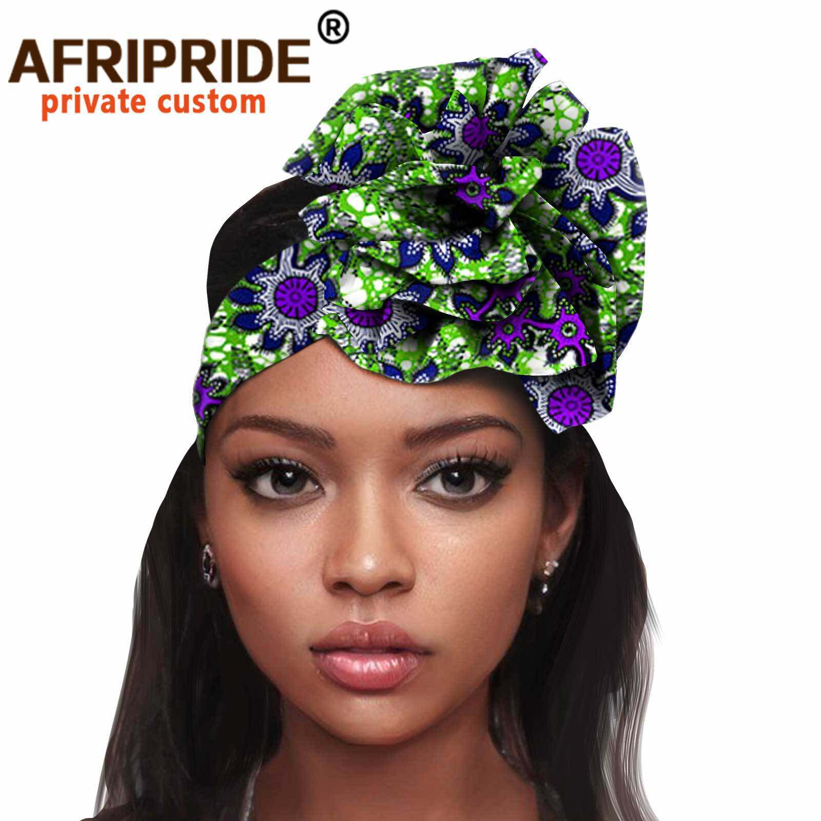 夸张女士非洲印花蜡染全棉头巾头花发带African headdress头饰