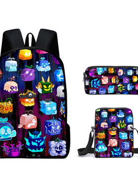 roblox游戏bloxfruit学生开学书包双肩包挎包笔袋Foreign trade