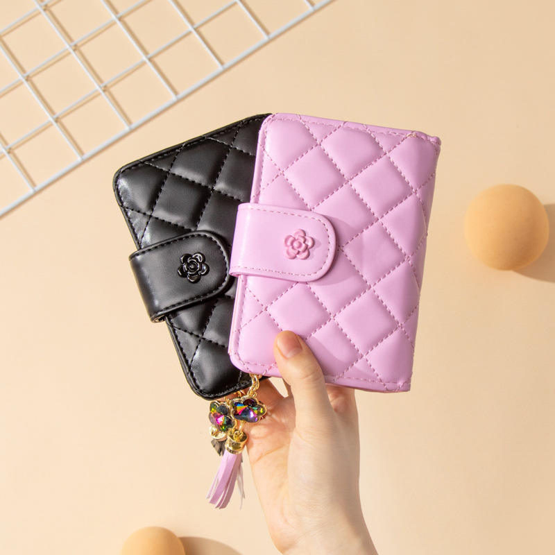 日本品质女士短款钱包手拿包多卡位支票大钞夹时尚潮零钱女包