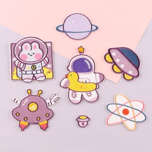 儿童衣服补丁贴自粘免缝羽绒服破洞修补刺绣贴布书包装饰图案布贴