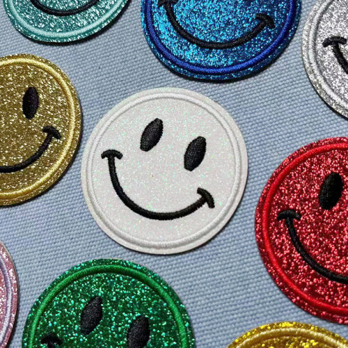 笑脸羽绒服补丁贴破洞修补贴布