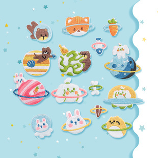 衣服补丁贴自粘免缝儿童羽绒服破洞修补贴高端刺绣布贴书包装 饰贴