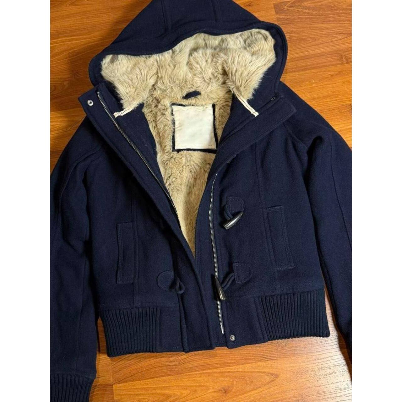 美式复古设计感小众蓝色连帽夹克女装冬季2025新款毛绒内里短外套,女装/女士精品,短外套,淘宝优惠券,粉丝福利购,淘宝优惠卷