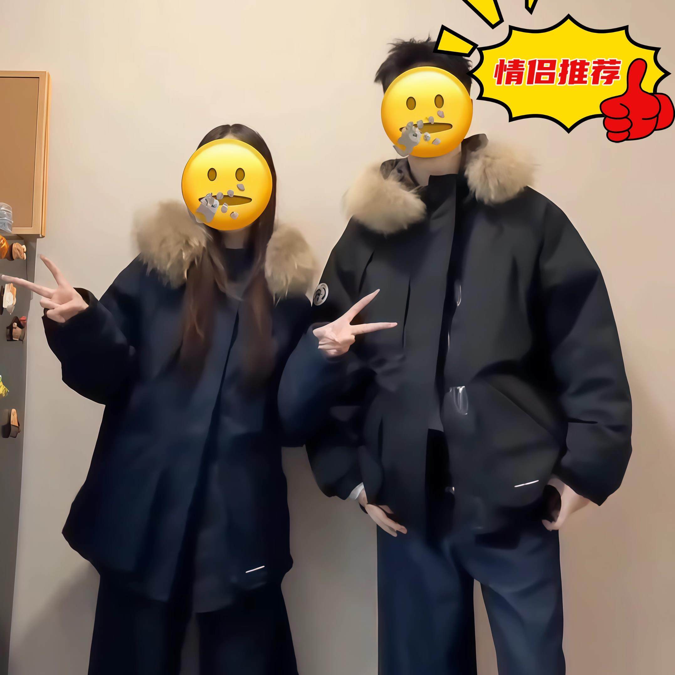 韩式情侣羽绒棉服派克服工装ins大毛领连帽棉袄宽松面包服外套男,男装,羽绒服,淘宝优惠券,粉丝福利购,淘宝优惠卷