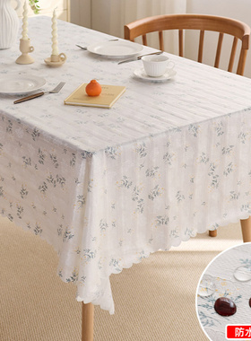 日式棉麻风桌布防水防油免洗田园小清新书桌装饰餐桌台布茶几桌垫