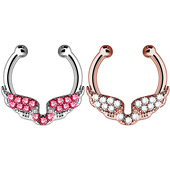 鼻饰品 个性 2026新款 不锈钢鼻环免穿刺钛钢鼻钉免打孔锆石鼻夹时尚