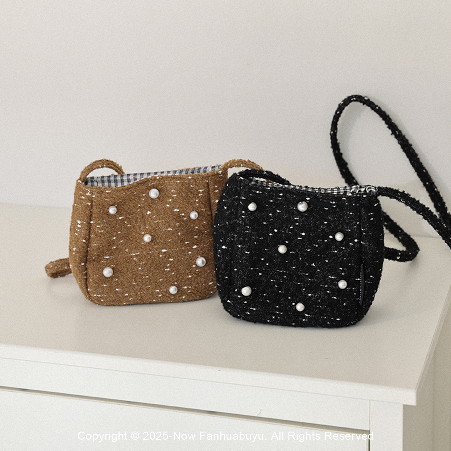 小香风手机小挎包珍珠牢固不掉落